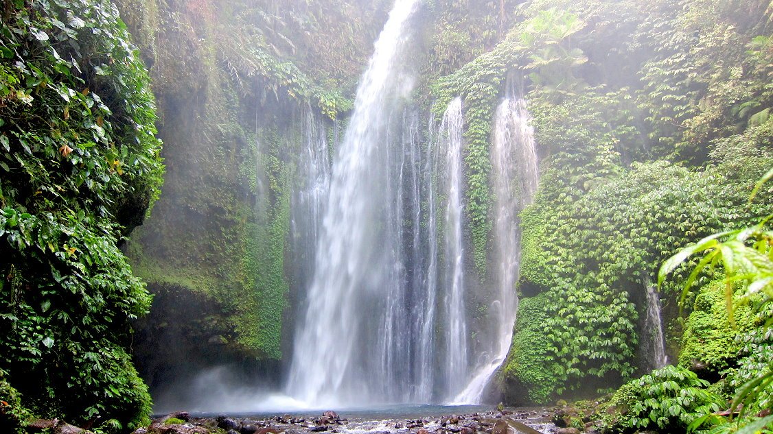 A Waterfall in Senaru. Air Terjun Tiu Kelep waterfall, Lombok. | Lombok in Indonesia