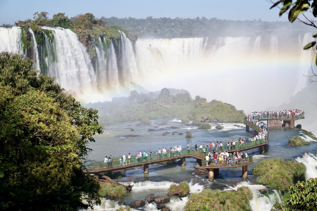 Iguazu Falls. They are the largest waterfalls system in the world! 🌎When US First Lady Eleanor Roosevelt visited the falls, she exclaimed “Poor Niagara!”. On the border between Brazil and Argentina. | Iguazu National Park in Argentina