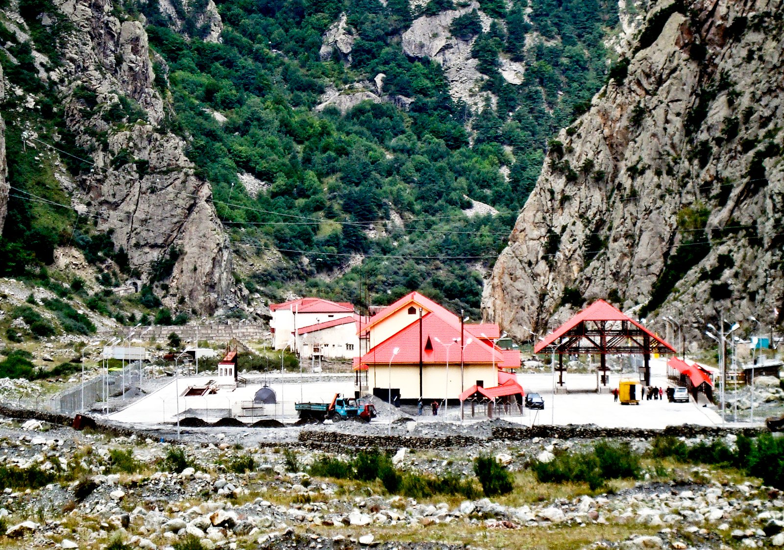 After five years and $2.4 million, the Kazbegi border crossing station was officially handed over to the Georgian government in a ribbon-cutting ceremony Sept. 4. The crossing is currently closed, but when the border opens again, the crossing station will play a vital role in ensuring the safe passage of people and goods. | Stepantsminda in Georgia